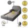 Cama Colchão Montessoriana Infantil Proteção Lateral Balaqui Cinza Grafite