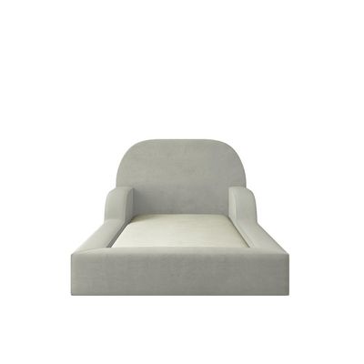 Cama Colchão Montessoriana Infantil Proteção Lateral Balaqui - Cinza Claro