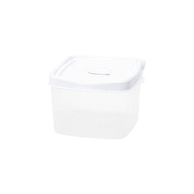 Pote Wave Quadrado 600ml Plasvale Branco