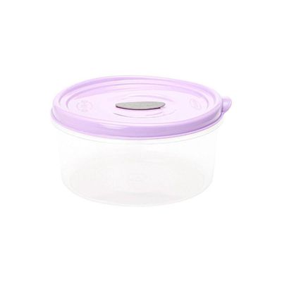 Pote Redondo Para Micro-ondas E Freezer Com Válvula 3l Cinza Outono