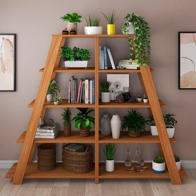 Kit 2 Estante Multiuso Decorativa 5 Prateleiras Stela A06 Freijó - Mpozenato