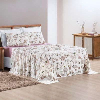 Jogo De Cama Malha Casal Quality 04 Peças - Butterfly