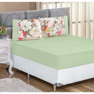 Jogo De Cama Micropercal 200 Fios Naturale King 03 Peças - Killy