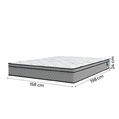 Cama Box Casal Queen Colchão Molas Ensacadas 158x198x62cm