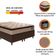 Cama Box Baú Casal Queen Colchão Espuma D33 Pillow Top Van Gogh 158x198x70cm Suede Marrom Hellen