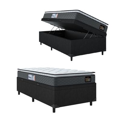 Cama Box Baú Solteiro Colchão Espuma D33 Pillow 88x188x60