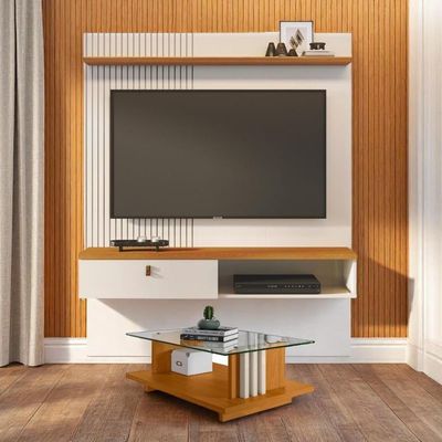 Conjunto íris C/ Mesa De Centro Frizz Cinamomo/off-white
