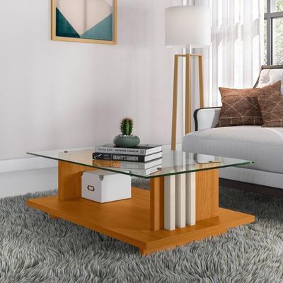 Conjunto íris C/ Mesa De Centro Frizz Cinamomo/off-white