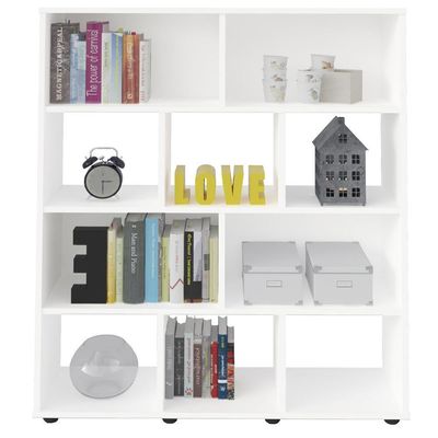 Estante Livreiro 10 Nichos 109x91 Cm Branco Arly Branco