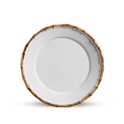 Jogo 8 Pratos Raso De Bambu 27cm Flat Borda Grossa Scalla