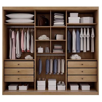 Guarda Roupa Casal Palazzo 3 Portas 6 Gavetas Cumaru 25 Fendi Com Espelho – Novo Horizonte