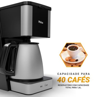 Cafeteira Philco PCF40C Inox 40 Cafezinhos 1,6L 950W 220V