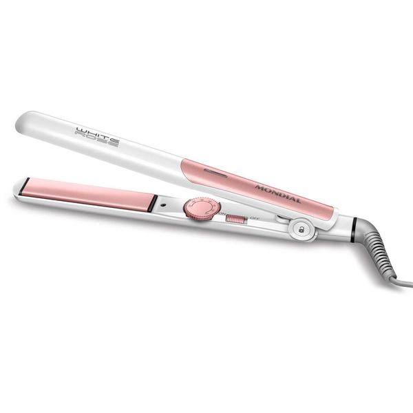 Prancha de Cabelo Alisadora Mondial White Rose Line P50 Bivolt Bivolt