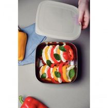 Pote Tramontina Freezinox Em Inox Quadrado Com Tampa Plástica 2,1 Litros
