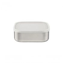 Pote Tramontina Freezinox Em Inox Quadrado Com Tampa Plástica 2,1 Litros