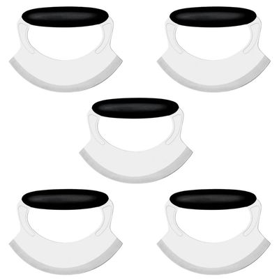 Kit 5 Cortadores de Pizza 16,5cm Inox Brinox Pizzaria Massas Fatiador Manual Precision