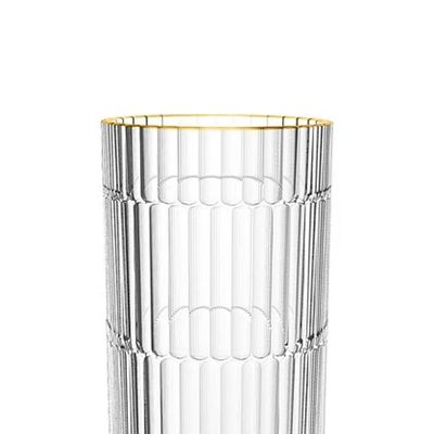 Jogo de copos altos em cristal borda dourada L'Hermitage Pisa 370ml 6 peças