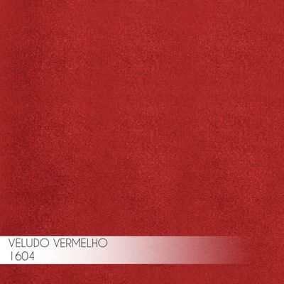 Kit 2 Banqueta Decorativa Selena Base Bronze Veludo Vermelho - Gran Belo