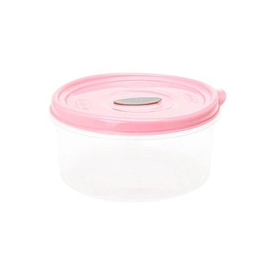 Pote Redondo Para Micro-ondas E Freezer Com Válvula 3l Rosa
