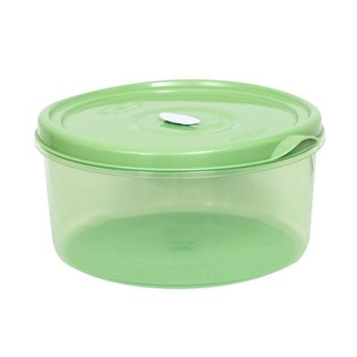 Pote Redondo Para Micro-ondas E Freezer Com Válvula 2l Verde