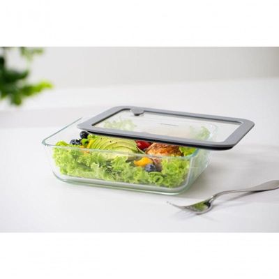 Pote De Vidro Tramontina Vittra 0,7 Litros Com Tampa Hermética De Silicone