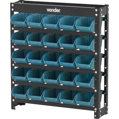 Estante Gaveteiro Metal 66x61x15,5cm 25 Pçs Gavetas Vonder