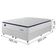Cama Box Casal King Colchão Molas Ensacadas Com Pillow Sevilha 193x203x71cm Branco/cinza Hellen