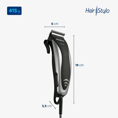 Cortador de Cabelos Hair Stylo Mondial Preto e Prata 10W CR-02 110