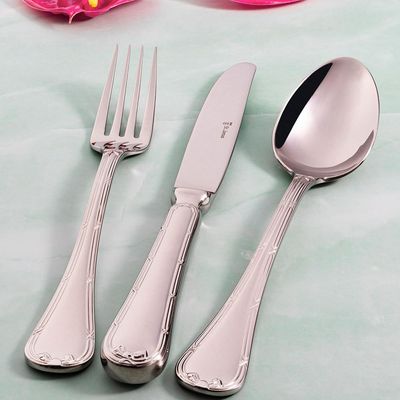 Faqueiro em aço inox Saint James Croise 130 peças: Elegância e sofisticação para sua mesa