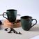 Jogo 10 Canecas Verde Arauco Porto Brasil 273ml Xícara de Chá Cerâmica Servir Bistrô