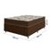 Cama Box Baú Casal Colchão Espuma D33 Marrom Umaflex