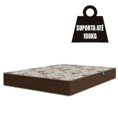 Cama Box Baú Casal Colchão Espuma D33 Marrom Umaflex