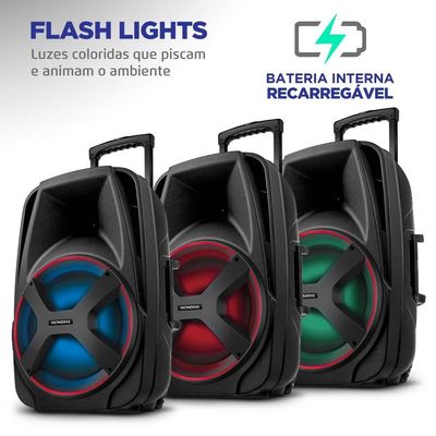 Caixa de Som Amplificada Bluetooth 550W Mondial CM550 Preta