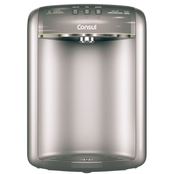 Purificador de Água Consul Alta Refrigeração Titânio 110V Compacto e Eficiente CPB36AFANA