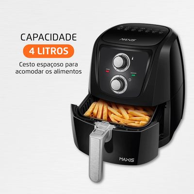 Fritadeira Sem Óleo Air Fryer Maxis AF-01-MX Preta 60Hz 127V