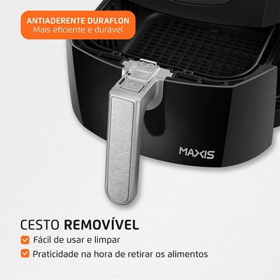 Fritadeira Sem Óleo Air Fryer Maxis AF-01-MX Preta 60Hz 127V