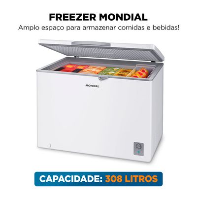 Freezer Horizontal 308L Mondial Branco - FHZ-01-W320 127V