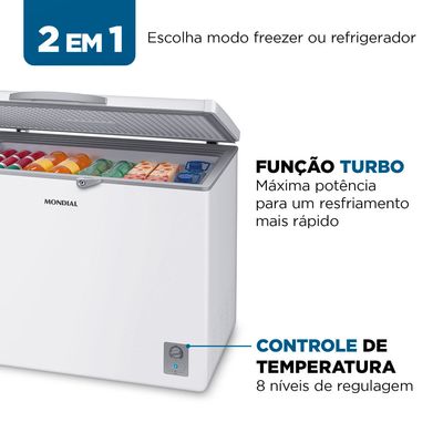 Freezer Horizontal 308L Mondial Branco - FHZ-01-W320 127V