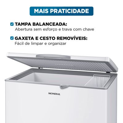 Freezer Horizontal 308L Mondial Branco - FHZ-01-W320 220V