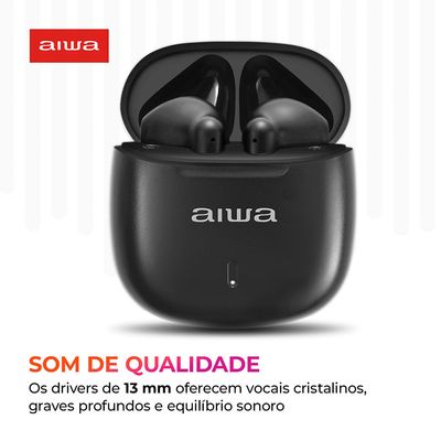 Fone de Ouvido Earbud Aiwa EB-05-B Bluetooth ENC APP BIV