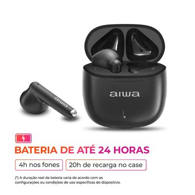 Fone de Ouvido Earbud Aiwa EB-05-B Bluetooth ENC APP BIV