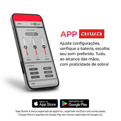 Fone de Ouvido Earbud Aiwa EB-05-B Bluetooth ENC APP BIV