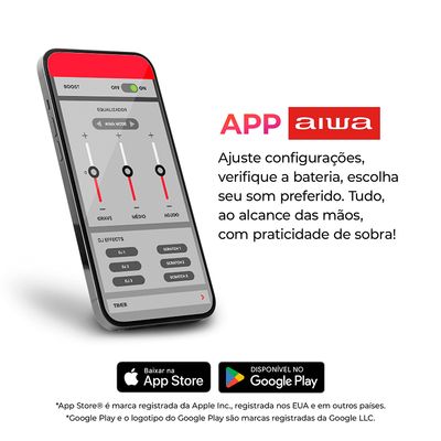 Fone de Ouvido Earbud Aiwa EB-05-W Bluetooth ENC APP BIV