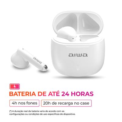 Fone de Ouvido Earbud Aiwa EB-05-W Bluetooth ENC APP BIV