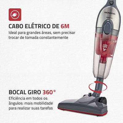 Aspirador de Pó Turbo Cycle Hepa Mondial 1550W - AP-41-GI 127V
