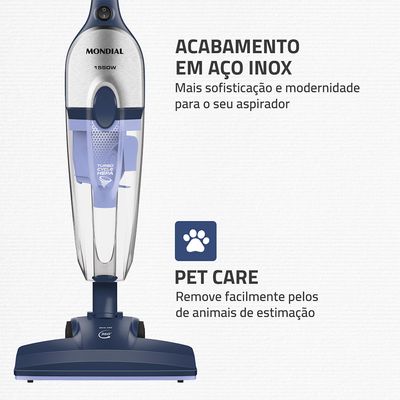 Aspirador de Pó Turbo Cycle Hepa Mondial 1550W  - AP-41-BLI 127V