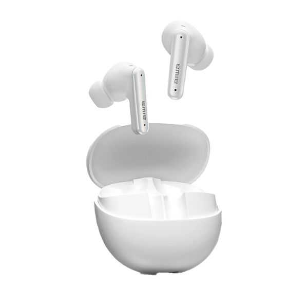 Fone de Ouvido Eardbud AIWA AWS-EB-04-W Bluetooth IPX4 ANC 26 Horas de bateria BIV