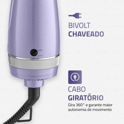 Escova Secadora Space Shine  Mondial  Lilás  1300W  - ES-21 BIV