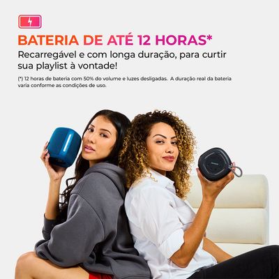 Caixa de Som Speaker AIWA SP-03-B 15W Bluetooth IPX4 RGB BIV