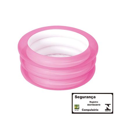 Banheira Inflável 80 Litros - rosa